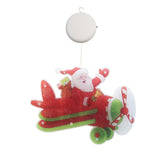 Decoratiune de Craciun pentru fereastra Kadeny, Avion, cu LED-uri, 23 cm, alb cald