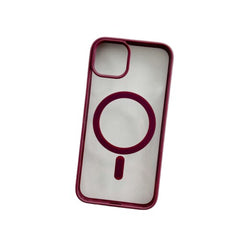 Husa MagSafe pentru Apple iPhone 12/ 12 Pro, Full Cover, Frosted Acrylic Color Big Hole, Magnetica, Incarcare Wireless, Kadeny, Mov