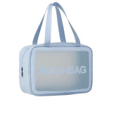 Geanta Cosmetice de Voiaj, Kadeny, Impermeabila, Translucida Mata, 26 x 15 x 10 cm, Albastru