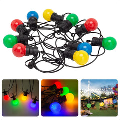 Ghirlanda Luminoasa, Kadeny, fara Transformator, 10 m, 20 LED-uri Model Bulb, Interconectabila, IP65, Multicolor