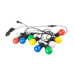 Ghirlanda Luminoasa, Kadeny, fara Transformator, 10 m, 20 LED-uri Model Bulb, Interconectabila, IP65, Multicolor