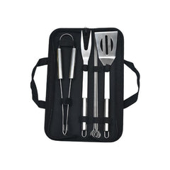 Set 7 Ustensile pentru Gratar, Kadeny, din Otel Inoxidabil, Geanta Oxford, Argintiu