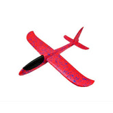 Avion planor din polistiren in punga , lungime 47 cm , Rosu , Kaveny