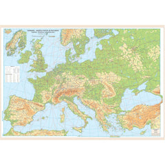 Harta EUROPA, 140x100cm, fizica, AMCO plastifiat