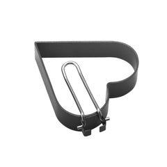 Set 4 forme pentru ou Kaveny, din otel, strat antiaderent, diametru 7.5 cm, cu maner din ABS, negru