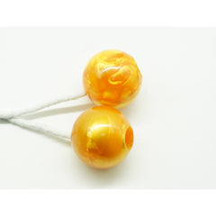Jucarie interactiva cu bile, Kaveny, Clackers ball, antistres, Galben, 40 mm