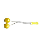 Jucarie interactiva cu bile, Kaveny, Clackers ball, antistres, Galben, 40 mm