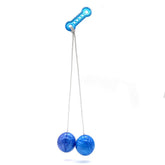 Jucarie interactiva cu bile, Kaveny, Clackers ball, antistres, Albastru, 40 mm