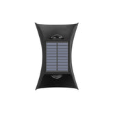 Lampa solara LED bidirectionala bicolora Kaveny, comutator culoare led, IP65, rezistent la apa, baterie 1.5 V, 400mah, 2 LED-uri, 13.5 x 9 cm, material ABS, multicolor