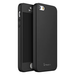 Husa Apple iPhone 5/5S/SE IPAKY Full Cover 360 Negru + Folie Cadou
