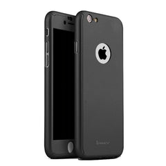 Husa Apple iPhone 6/6S Plus IPAKY Full Cover 360 Negru + Folie Cadou