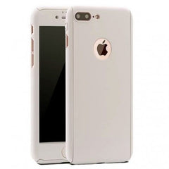 Husa Apple iPhone 7 Full Cover 360 Argintiu + Folie de protectie