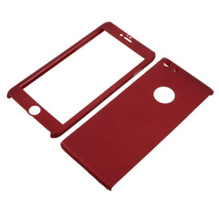 Husa Apple iPhone 7 Full Cover 360 Rosu + Folie de protectie