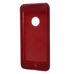 Husa Apple iPhone 7 Full Cover 360 Rosu + Folie de protectie