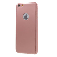 Husa Apple iPhone 7 Full Cover 360 Roz Auriu + Folie de protectie