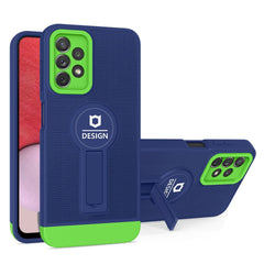Husa Armor Design cu Stand pentru Apple iPhone 7/8G/SE2, Albastru/Verde, Suport Auto Magnetic, Wireless Charge, Protectie Antisoc, Kaveny