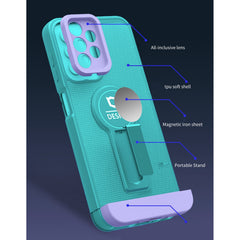 Husa Armor Design, Kaveny, pentru Apple iPhone 11 Pro, cu Stand, Suport Auto Magnetic, Wireless Charge, Blue/Mov