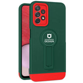 Husa Armor Design cu Stand pentru iPhone 11, Verde/Rosu, Suport Auto Magnetic, Wireless Charge, Protectie Antisoc, Kaveny