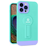 Husa Armor Design cu Stand pentru iPhone 12, Blue/Mov, Suport Auto Magnetic, Wireless Charge, Protectie Antisoc, Kaveny