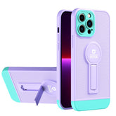 Husa Armor Design cu Stand pentru Apple iPhone 14 Pro Max Mov/Albastru, Suport Auto Magnetic, Protectie Antisoc, Kaveny