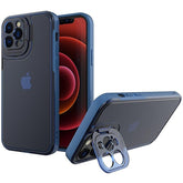 Husa de Protectie, Kaveny, Bracket Series, pentru Apple iPhone 14 Plus, cu Suport si Protectie Camera, Albastru