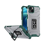 Husa de protectie Kaveny compatibila cu Apple iPhone 13 Acrylic Armor cu suport Verde Inchis
