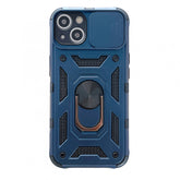 Husa de protectie Kaveny compatibila cu Apple iPhone 13 Defender Model 4 cu suport,Albastru