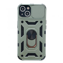 Husa de protectie Kaveny compatibila cu Apple iPhone 13 Defender Model 4 cu suport,Verde