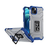 Husa de protectie Kaveny compatibila cu Apple iPhone 13 Mini Acrylic Armor cu suport Albastru