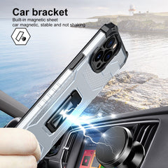Husa de protectie Kaveny compatibila cu Apple iPhone 13 Pro Acrylic Armor cu suport Negru