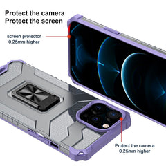 Husa de protectie Kaveny compatibila cu Apple iPhone 13 Pro Max Acrylic Armor cu suport Mov
