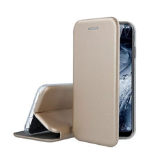 Husa de protectie Kaveny compatibila cu Oppo A53 Magnet Book Case Auriu