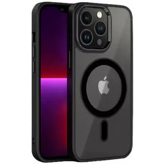 Husa de Protectie, Kadeny, pentru Apple iPhone 12/12 Pro, Acoperire Totala, Magnetica, Wireless, din Acrilic Mat Colorat, Negru