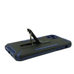 Husa de protectie Kaveny pentru Apple iPhone 12 Pro Max Defender Model 4 cu suport, Albastru inchis