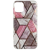 Husa de Protectie, Kaveny, pentru Huawei P Smart 2021, din TPU Soft IMD, Marble Geometric, Alb