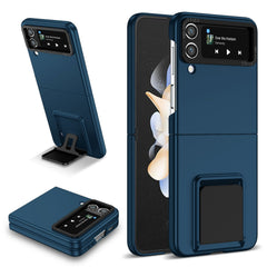 Husa de protectie Kaveny, Pliere Tridimensionala, Multifunctionala, PC, pentru Samsung Galaxy Z Flip 3 , Albastru