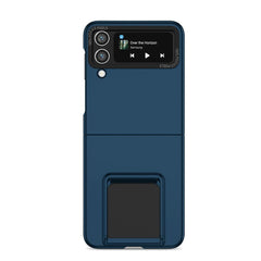 Husa de protectie Kaveny, Pliere Tridimensionala, Multifunctionala, PC, pentru Samsung Galaxy Z Flip 3 , Albastru