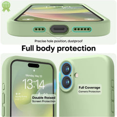 Husa de Protectie Matte TPU, Kaveny, pentru Apple iPhone 16, Protectie Camera, Antisoc, Antizgariere, Antialunecare, Acoperire Completa, Verde