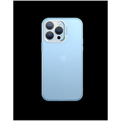 Husa de protectie pentru iPhone 14, cu suport metalic pentru camera, Bracket Series, Kaveny, Protectie Antisoc, PC mat, silicon moale pe margini, Albastru