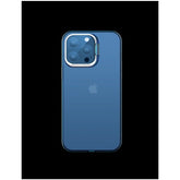 Husa de protectie pentru iPhone 14 Plus, cu suport metalic pentru camera, Bracket Series, Kaveny, Protectie Antisoc, PC mat, silicon moale pe margini, Albastru