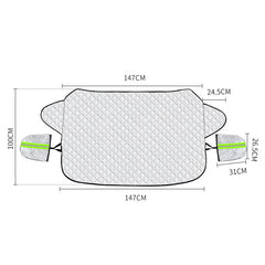 Husa de Protectie pentru Parbriz, Kadeny, Protectie pentru Zapada Gridnina Soare, Scut Auto anti Zapada, 150 x 110 cm Argintiu