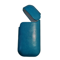 Husa Kaveny pentru IQOS 2.4 Plus, Capac de Protectie, Anti Soc si Zgarieturi, din Piele Ecologica, 43 g, 12 x 6 x 2.5 cm, Turcoaz