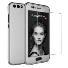 Husa Huawei P10 Plus Full Cover 360 Argintiu + Folie de protectie