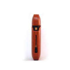 Husa Kaveny pentru IQOS 2.4 Plus, Capac de Protectie, Anti Soc si Zgarieturi, din Piele Ecologica, 43 g, 12 x 6 x 2.5 cm, Maro