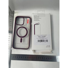 Husa MagSafe pentru Apple iPhone 14 Pro Max, Full Cover, Frosted Acrylic Color Big Hole, Magnetica, Incarcare Wireless, Kaveny, Mov