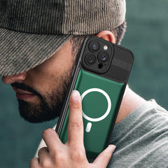 Husa pentru Apple iPhone 14 Pro MagSafe, Urban Armor, Kaveny, Verde inchis, suport magnetic