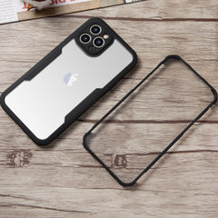 Husa Max Defence pentru Samsung Galaxy A03, Bumper Negru, Fata Dubla Transparenta, Protectie Antisoc Full 360 ( fata, spate, margini ), Kaveny