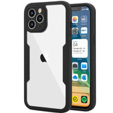Husa Max Defence pentru Samsung Galaxy A03, Bumper Negru, Fata Dubla Transparenta, Protectie Antisoc Full 360 ( fata, spate, margini ), Kaveny