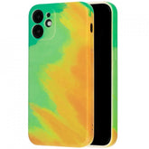 Husa protectie Kaveny compatibila cu Apple iPhone 11 Pro Max Tpu Ombre, Verde/Galben/Portocaliu