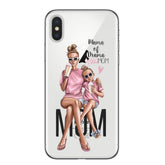 Husa protectie,Kaveny, compatibila cu Apple iPhone 12 Glass print Mama of Drama Multicolor